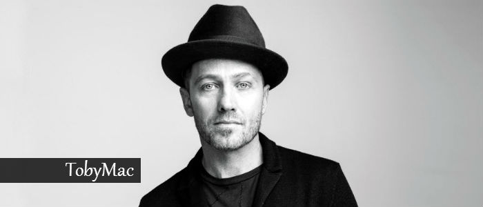 Black and White Photo of Toby Mac